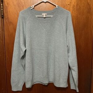 Garnet Hill Soft Blue Cashmere Sweater
